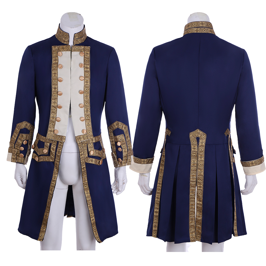 Tenue de régence du 18ème siècle pour hommes, uniforme militaire royal, veste médiévale, Costume de smoking colonial, manteau Hamilton George Washington