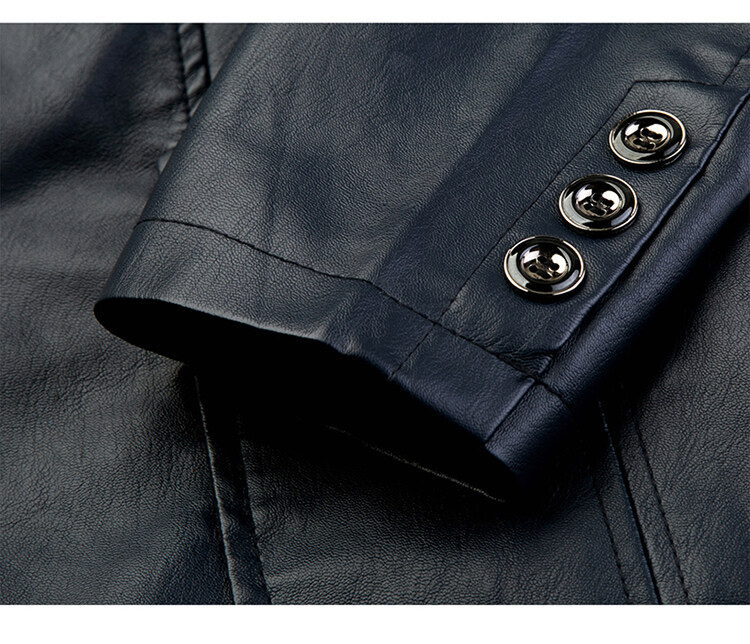 Men Pu Blazers New Korean Style Slim Fashion Leather Coat Streetwear Dress Suit Coat Mens Jackets Lapel Business Leather Jackets