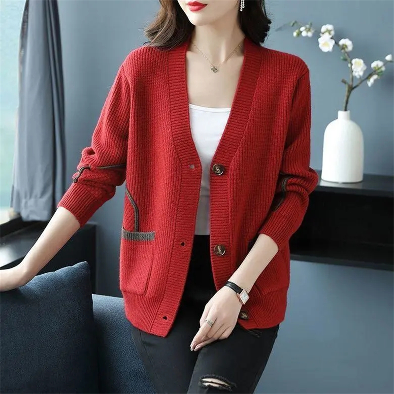 Pull Femme Grande Taille, Cardigan Polyvalent, Confortable, Élégant, Printemps Automne, 2023