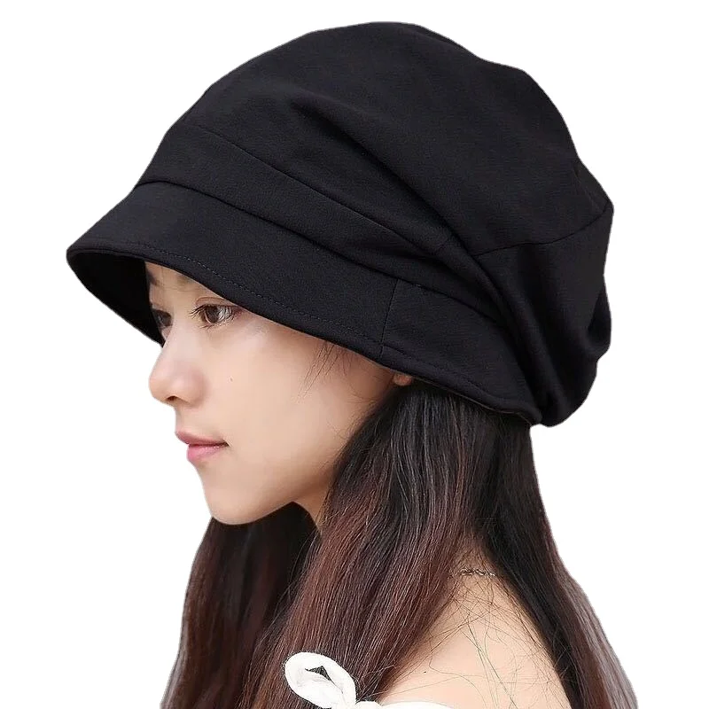 Chapeau de peintre en coton pour femmes, casquette de tête d'hiver, bonnets pour filles, chapeau de poisson Suffolk, document solide, mode, automne, hiver, nouveau