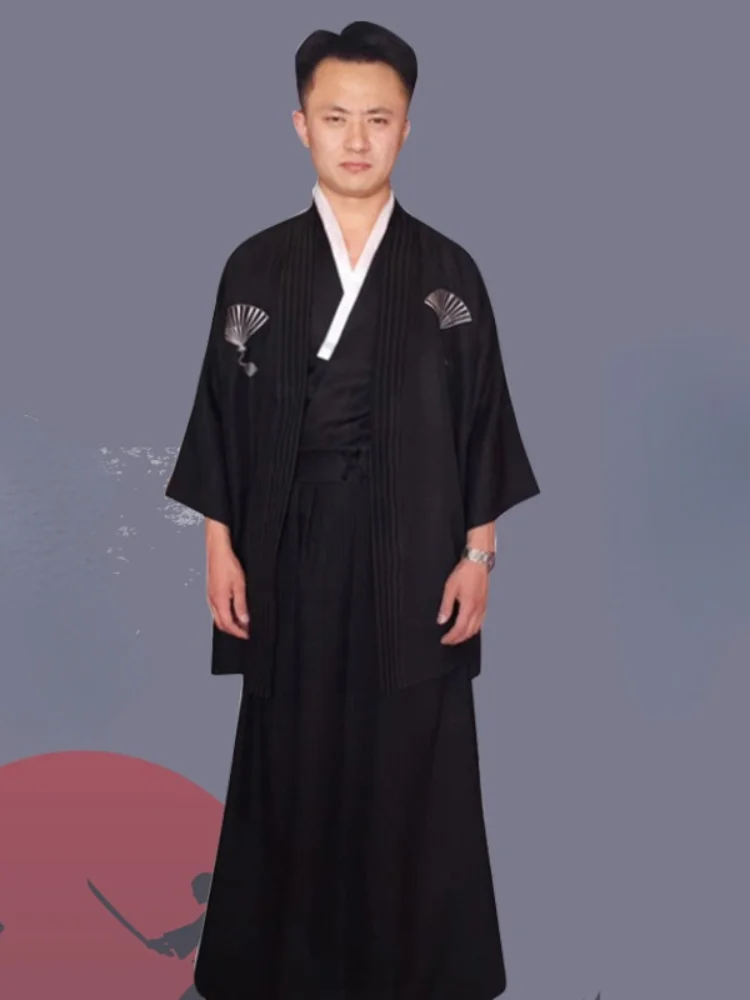 Kimono japonais pour homme, Yukata traditionnel, tenue vintage pour homme, costumes de danse de scène, vêtements de samouraï, vêtements asiatiques