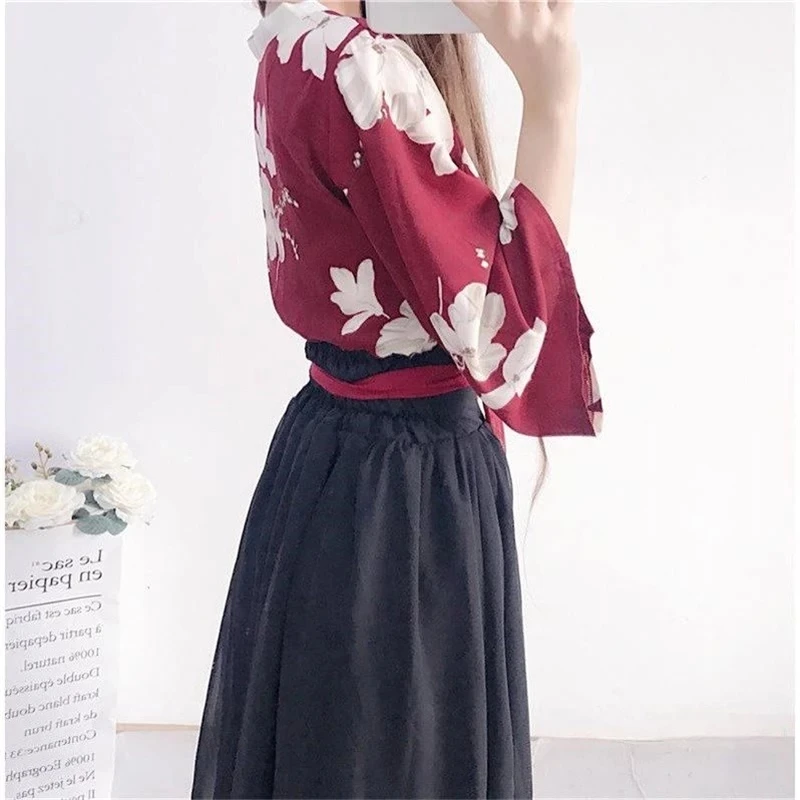 Robe kimono pour femmes et filles, style japonais rétro, vintage Haori Kawaii, robe pour fête, vêtements asiatiques, jupes, offre spéciale éducative