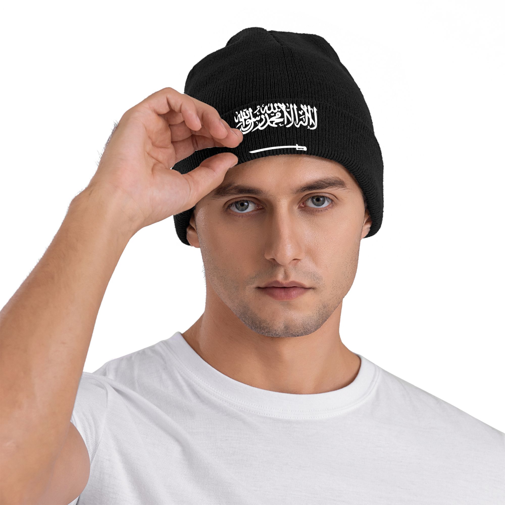 Royaume d'arabie saoudite tricot chapeau Bonnet chapeaux Kpop élastique hommes femmes Bonnet chapeaux printemps personnalisé Cool casquettes cadeau d'anniversaire
