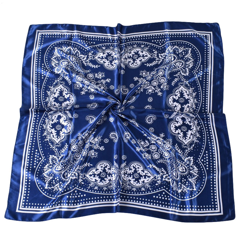 2025 luxe mode impression soie carré Foulard femmes doux Satin bandeau Foulard cravate femme bandeau Foulard sac ruban 90*90 cm