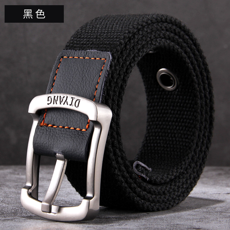 Ceinture, ceinture à boucle en toile pour hommes, ceinture pour pantalons de travail décontractés, ceinture pour pantalons tendance pour jeunes, ceinture polyvalente pour étudiants