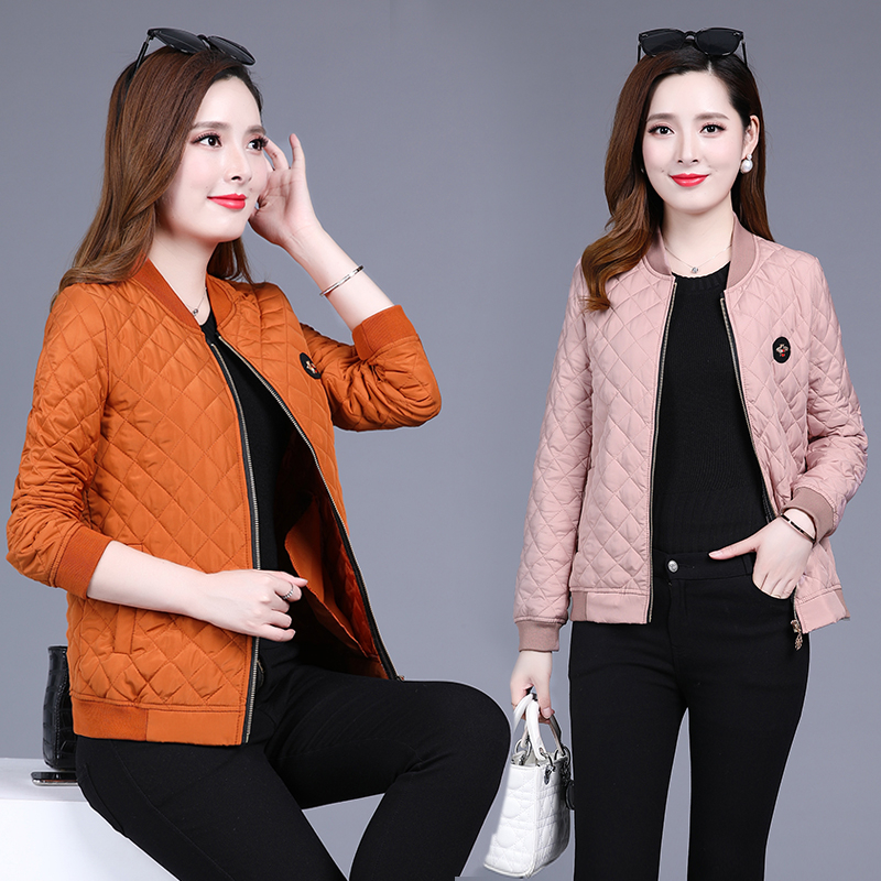Manteau Matelassé Fin à Col en V pour Femme d'Âge Moyen, Veste Chaude Croisée, Cadeau pour la Mère, Automne