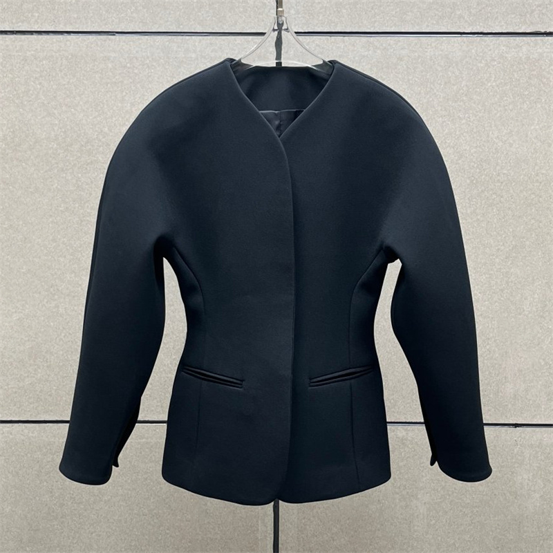 Veste femme nouveau automne 2025 simple boutonnage mince haut à manches longues manches sur les épaules col en v veste de costume femme manteau femme