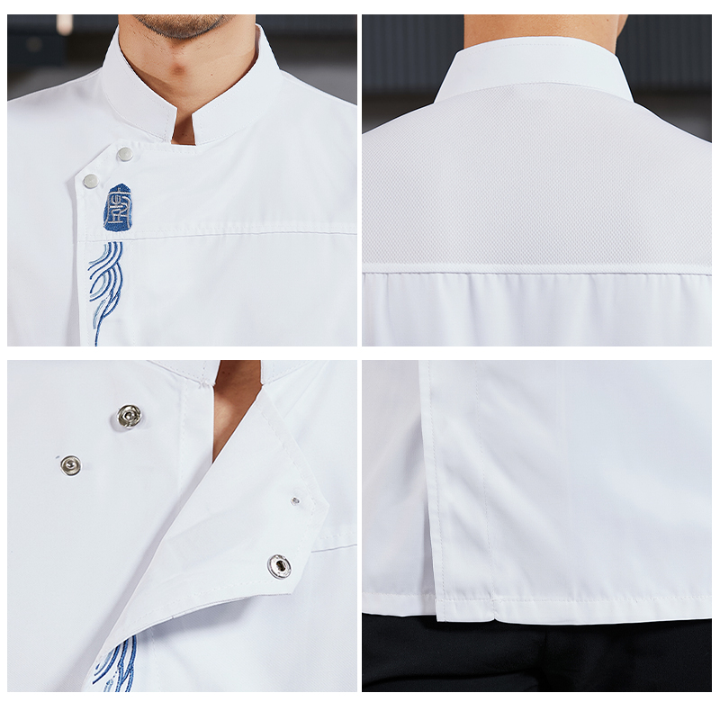 Uniforme de Chef, vêtements de travail de restauration, chemises de Chef, manteau de cuisine, veste de Chef d'été, Restaurant, salon de coiffure, chemise de serveur pour femmes