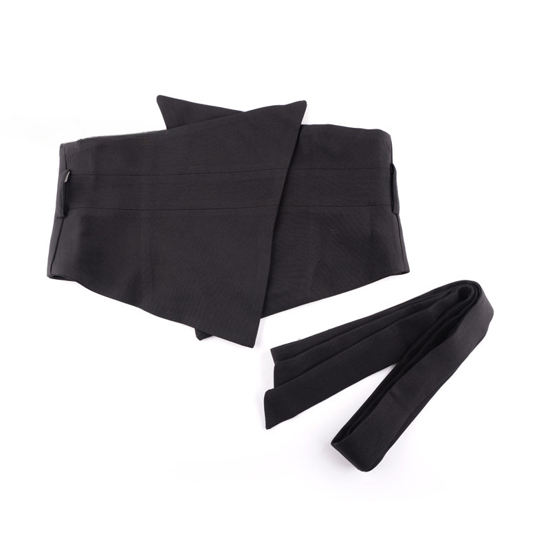 Ceinture large en tissu noir pour femmes, ceintures de smoking, ceinture de manteau féminin, corsets, décoration de l'environnement, mode