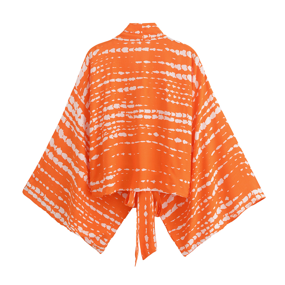 Kimono à manches chauve-souris pour femme, robe courte, style bohème, vêtement de plage