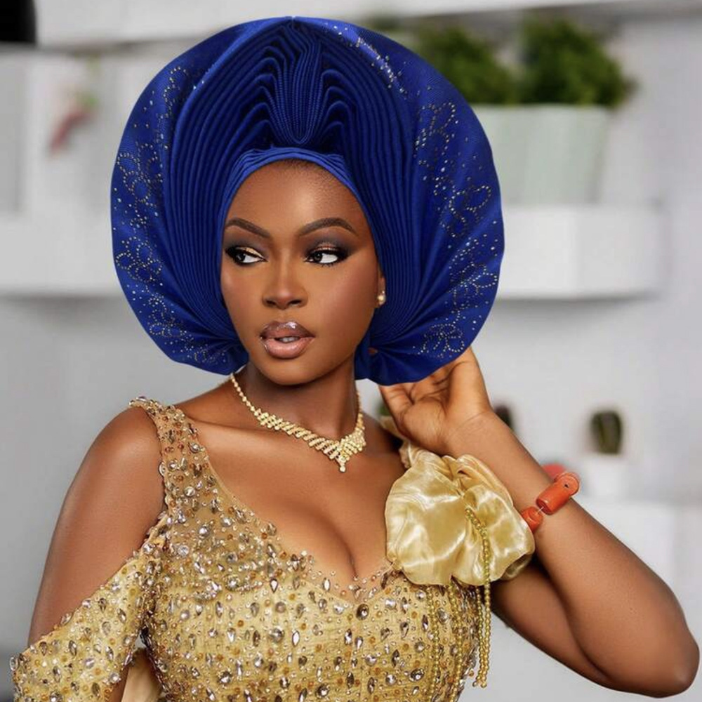Casquette Turban déjà fabriquée pour femmes, couvre-chef de mariage nigérian, couvre-chef africain Auto Gele, Bonnet, Hijab