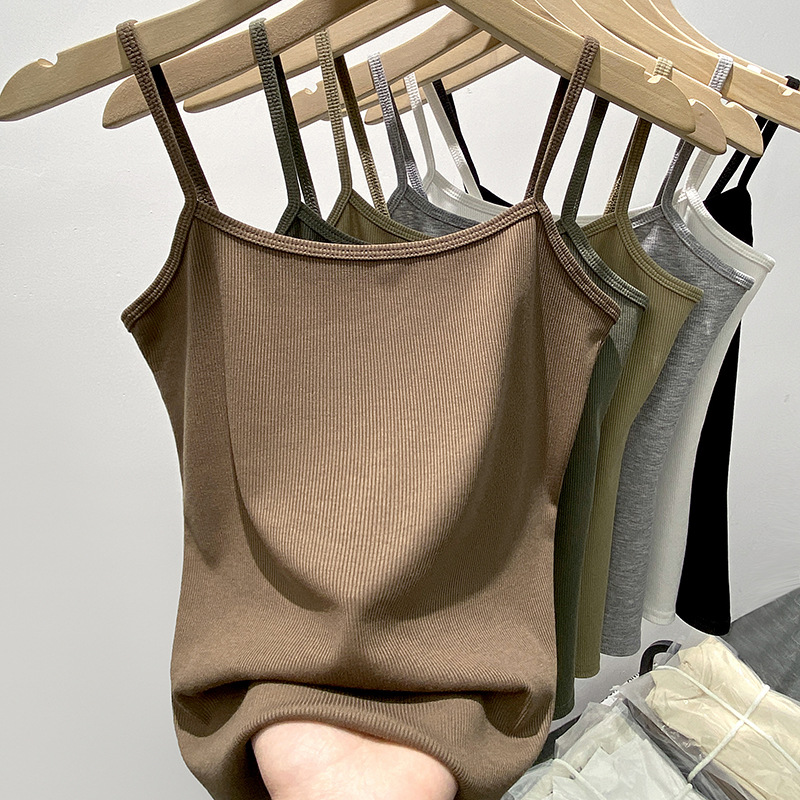 Femmes Camis tricoté chemise à bascule vêtements intérieurs doux décontracté coréen débardeurs haut en tricot maillot de corps printemps été dames débardeur
