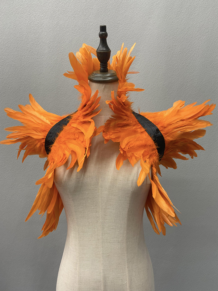 Châle de ixde Mariage pour Femme et Enfant, Robe, Cape, Écharpe Blanche, Plumes de Cosplay, Snood d'Halloween, Style Gothique, Fourrure, Y2k