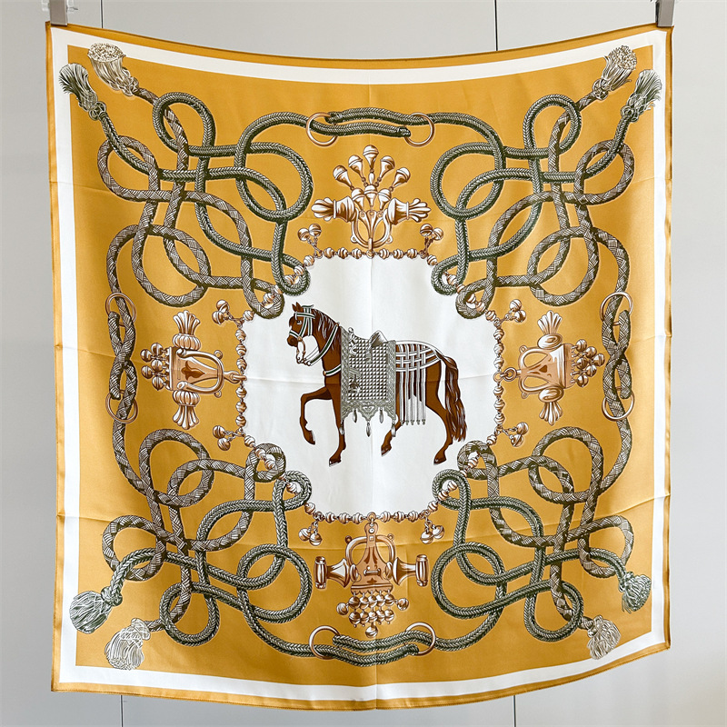 Foulard carré double crêpe 100% soie de mûrier, élégant, de luxe léger, pour femme, pour le quotidien, accessoire décoratif pour le cou