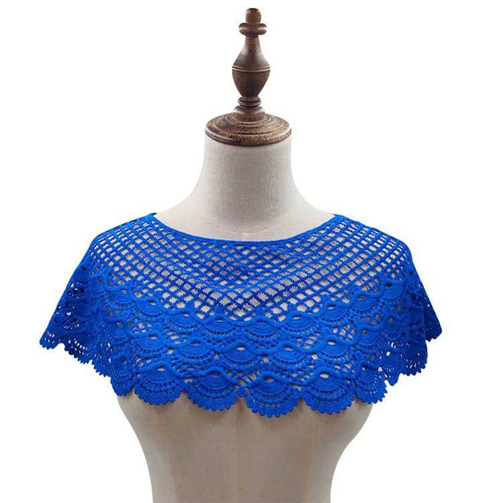 Châle de protection solaire en dentelle creuse, Cape de bal de soirée brodée, châle de plage, faux col, vêtements d'extérieur, épaule, printemps été automne