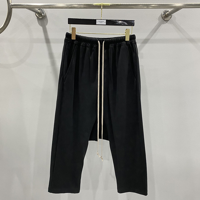 Pantalon Harem Décontracté en Coton pour Homme, Style Gothique, Vêtement Masculin, Pantalon de Survêtement d'Été, Pantalon Longueur Mollet pour Femme, Pantalon Noir Ample Taille XL