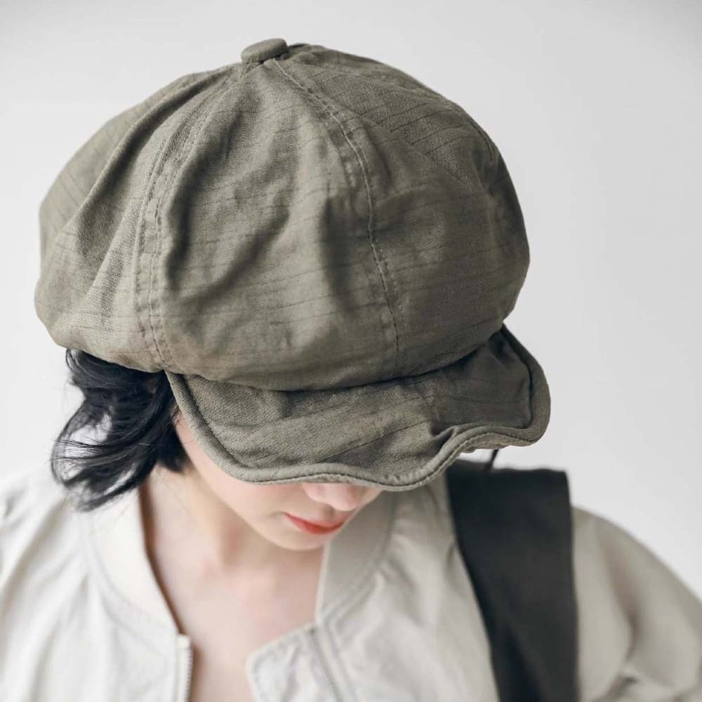 Béret nuage asymétrique, grande circonférence de la tête, Style de rue, chapeau octogonal rétro, couleur unie, Style japonais, chapeau d'artiste pour femmes