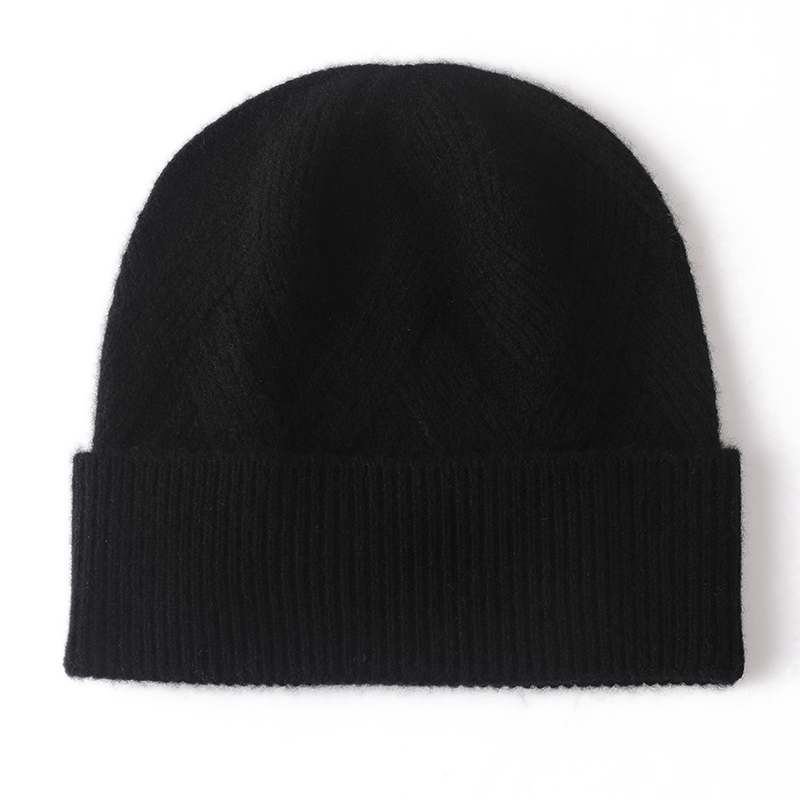 Femmes chapeau hiver nouveau 100% pur cachemire tricoté couvre-chef doux chaud chapeaux dame mode décontracté épaissir casquette qualité cachemire casquette