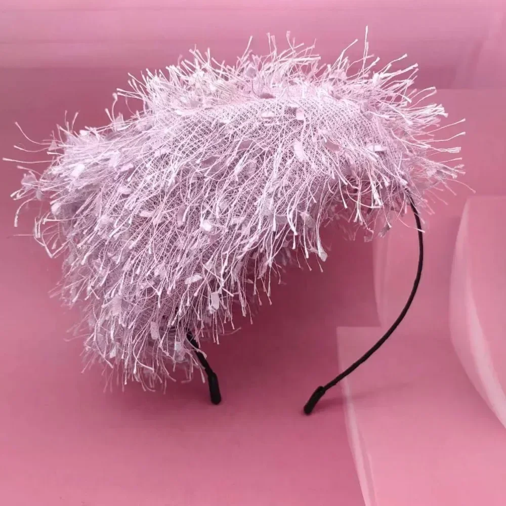 Nouveau petit chapeau rétro français avec glands et nœuds papillon bandeau rétro pour les femmes nœud papillon délicat et chapeau fascinateur