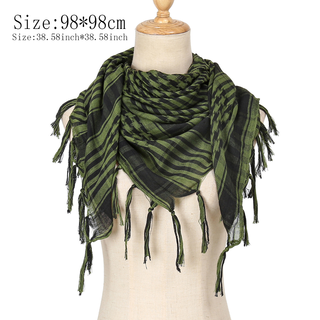 Foulard Hijab à carreaux pour hommes et femmes, foulard arabe du désert, doux, tactique, randonnée, Turban unisexe, châle militaire, nouvelle collection 2024
