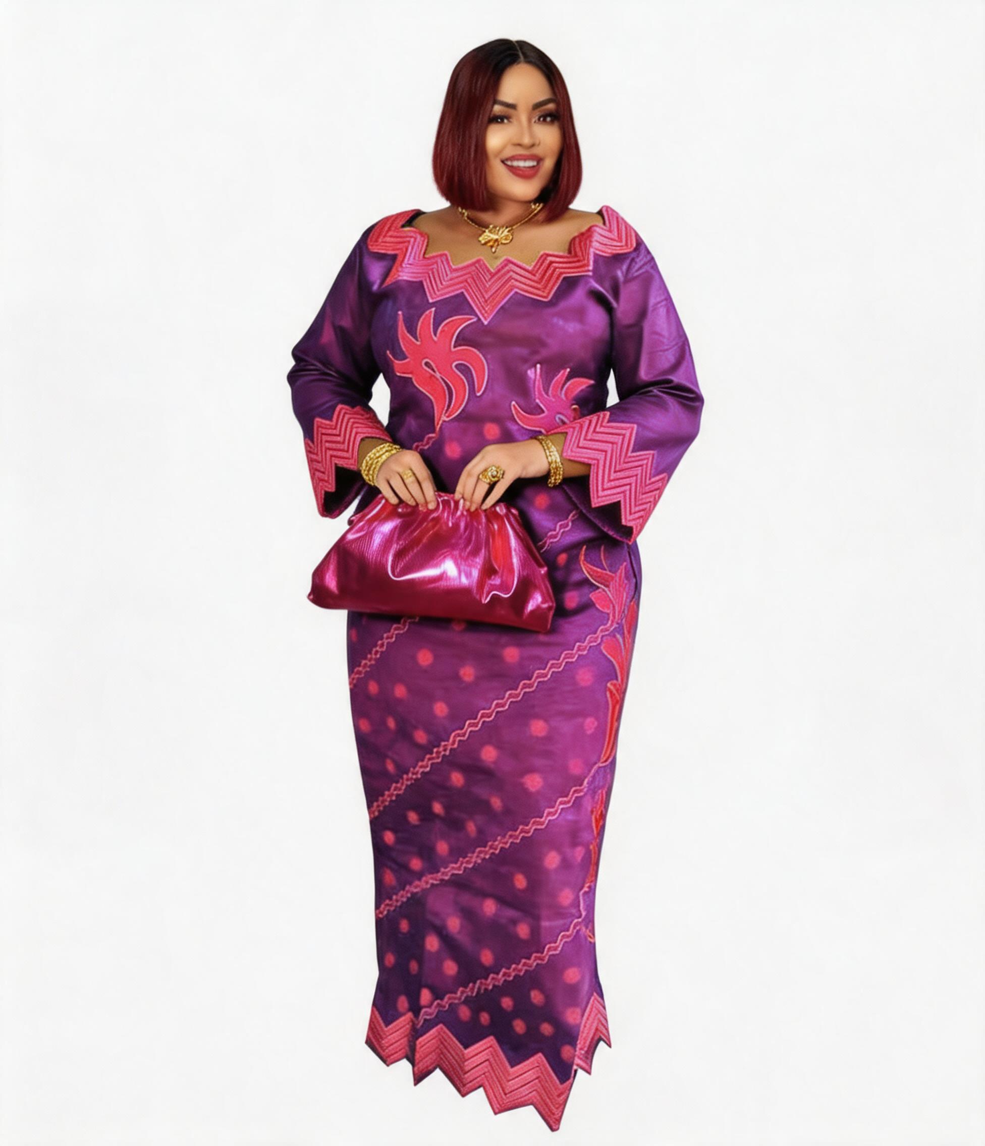 Robe africaine pour femmes, abaya brodée, grande taille, élégante, pour fêtes et cérémonies