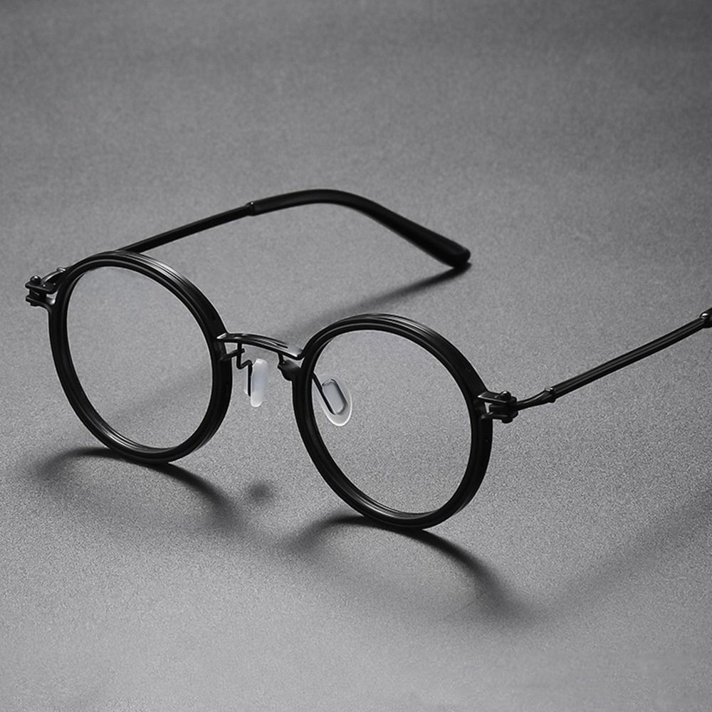 Lunettes rondes en métal anti-lumière bleue pour hommes et femmes, lunettes d'ordinateur classiques, lunettes respirantes transparentes, montures