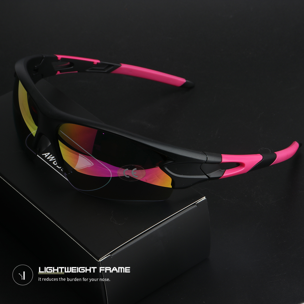 Lunettes de soleil de sport pour hommes, Protection UV400 pour le cyclisme, la course à pied, le Fitness en plein air, lentille Unibody HD