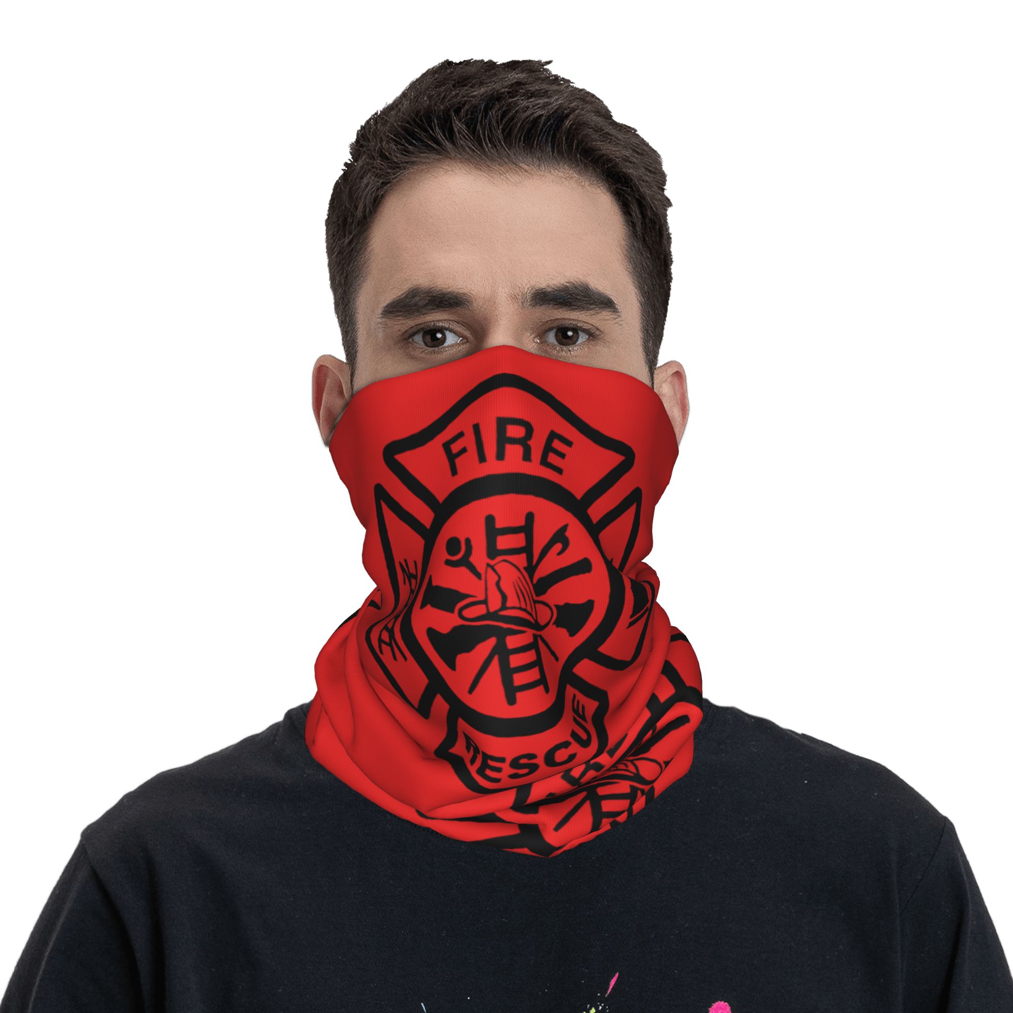 Cache-cou multifonction coupe-vent personnalisé pour pompiers, écharpe de protection faciale, bandeau tubulaire, cagoule pour femmes et hommes