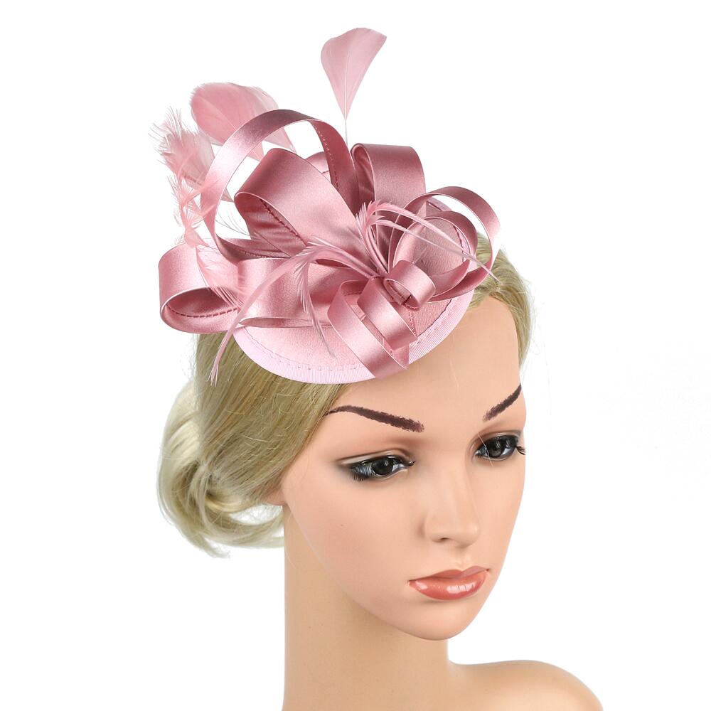 Chapeau Fascinateur avec pince pour femme, Phillbox, Plume, Pince à cheveux, Tri Derby, Cocktail Tea Party, Accessoires pour cheveux, Vêtements de sauna pour femme