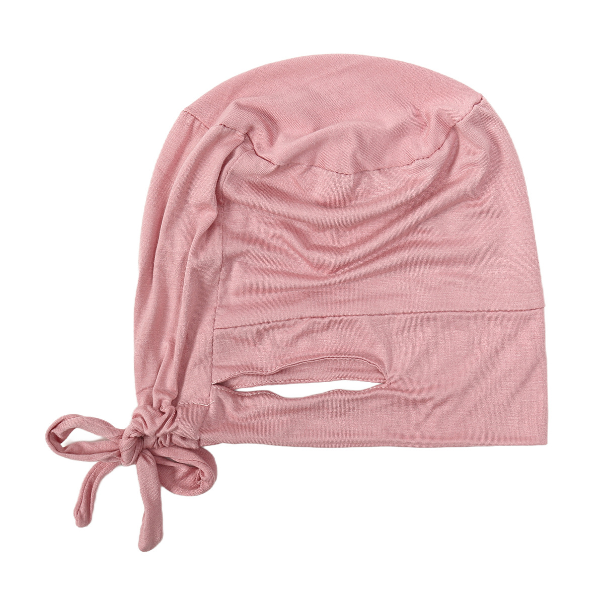 Casquettes Hijab musulmanes pour femmes, couleur unie, cordon de serrage suspendu, tête enveloppante d'oreille, Turban indien, Bonnet de coiffure à la mode, casquette de chimiothérapie