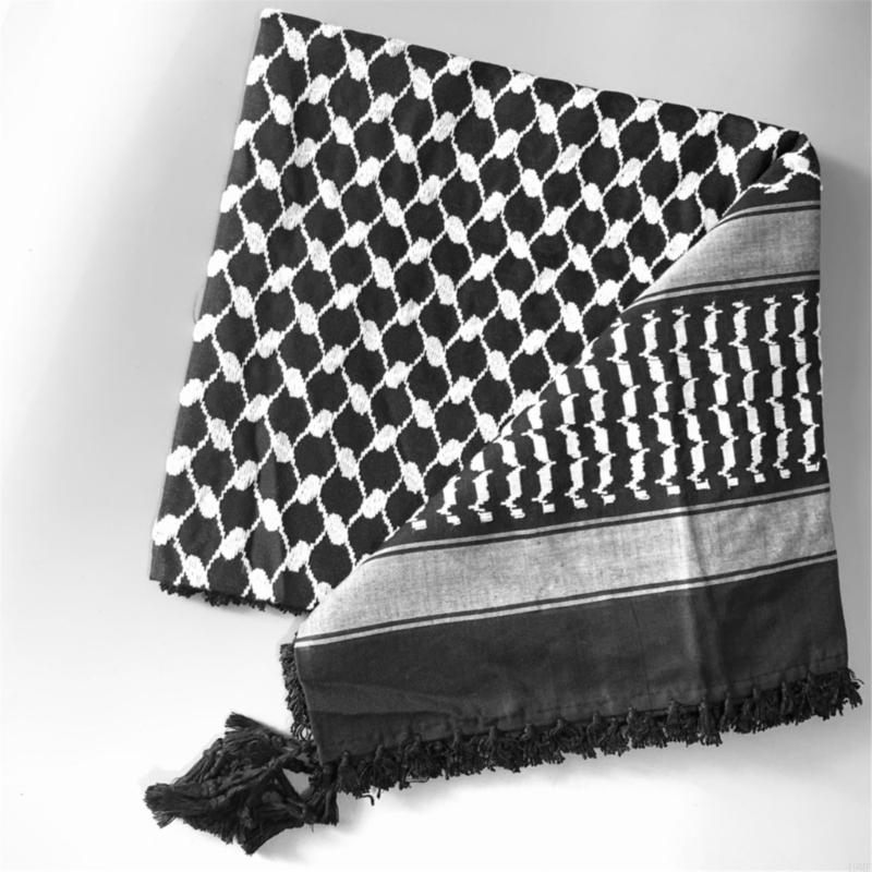 Keffiyeh religieux pour adultes, Turban à motif Jacquard, écharpe arabe, foulard d'extérieur pour hommes, accessoire de cheveux de cyclisme