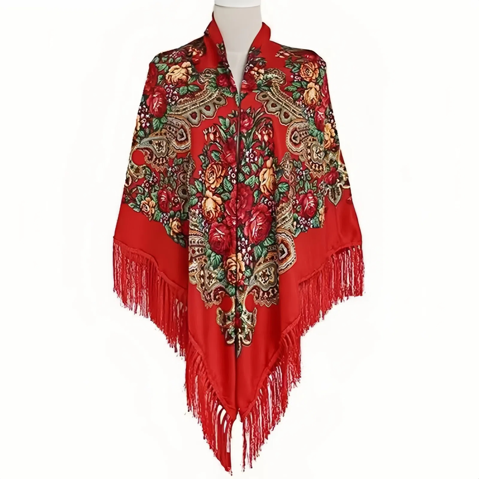 Écharpe carrée russe pour femmes, châles chauds à pampilles, imprimé Floral, mouchoir, enveloppe, Babushka, Bandana, couverture de plage et de voyage, 160x160cm