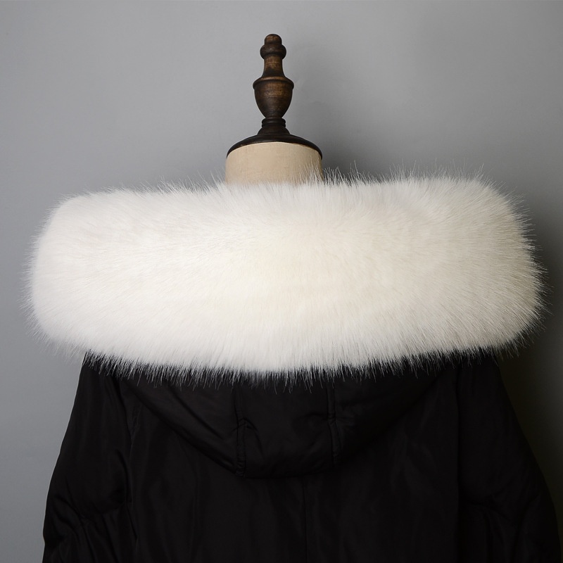 Épaissir chaud fourrure de renard cou enveloppement hiver fausse fourrure col moelleux châle colliers en peluche cou plus chaud pour les femmes fourrure écharpe vêtements accès