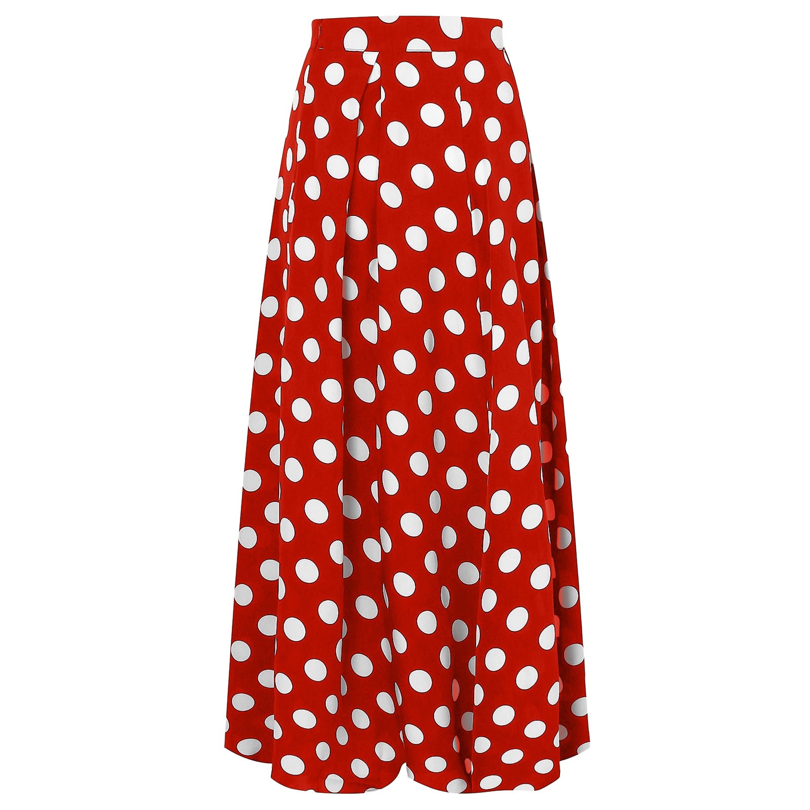 Jupe maxi bohème pour femmes, taille haute, vintage, imprimé à pois, élégante, trapèze, longue, surdimensionnée, nouvelle collection 2025