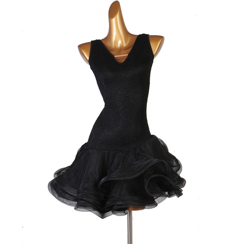 Robe de danse latine pour femmes, jupe de danse pour filles, debout, salle de Rh, vêtements de danse pour filles, vêtements de scène de sport de fête trempés, pratique du Rh