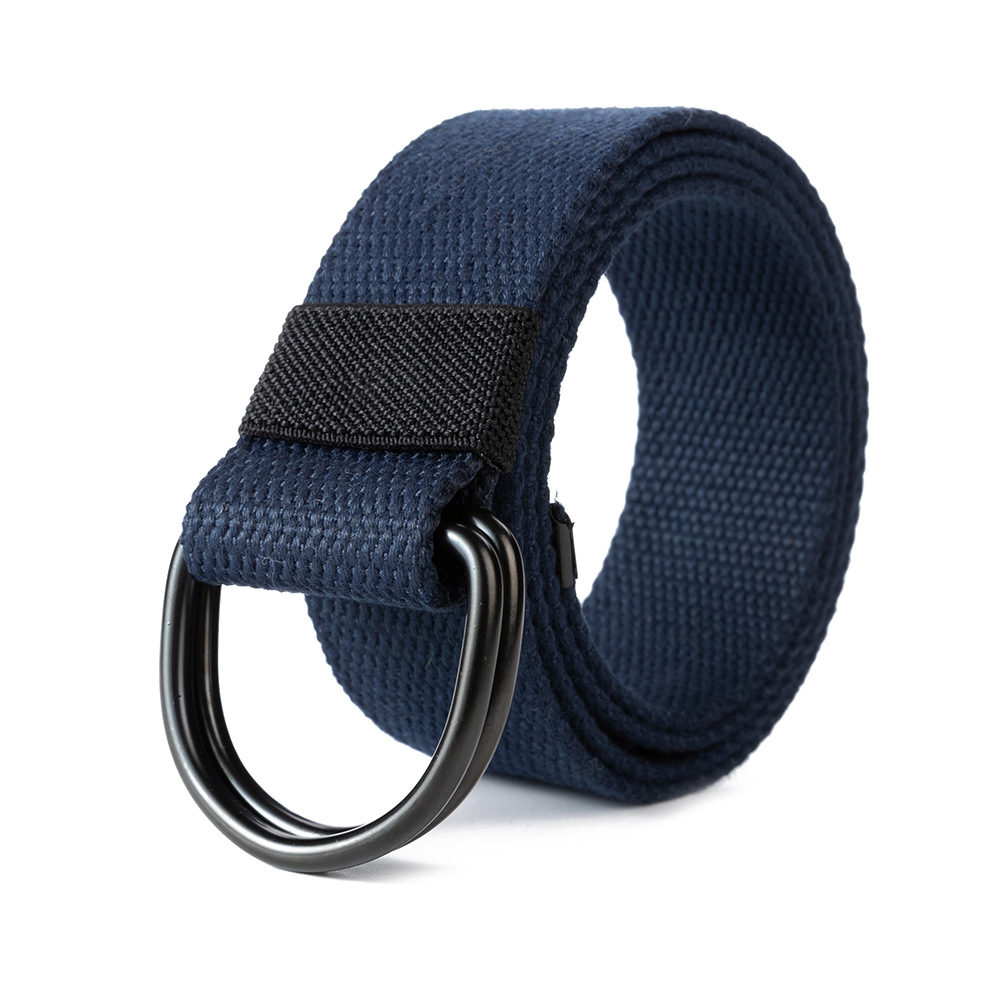 Toile tactique hommes ceinture de haute qualité unisexe Double anneau en D boucle ceinture décontracté toile femme ceinture tissu pour jean