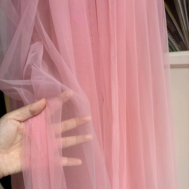 Tissus en tulle doux pour mariage et célébrations, rideaux, vêtements, blanc, rose, champagne, voile en maille, voile de chaise, voile en fil, voile à mailles fines
