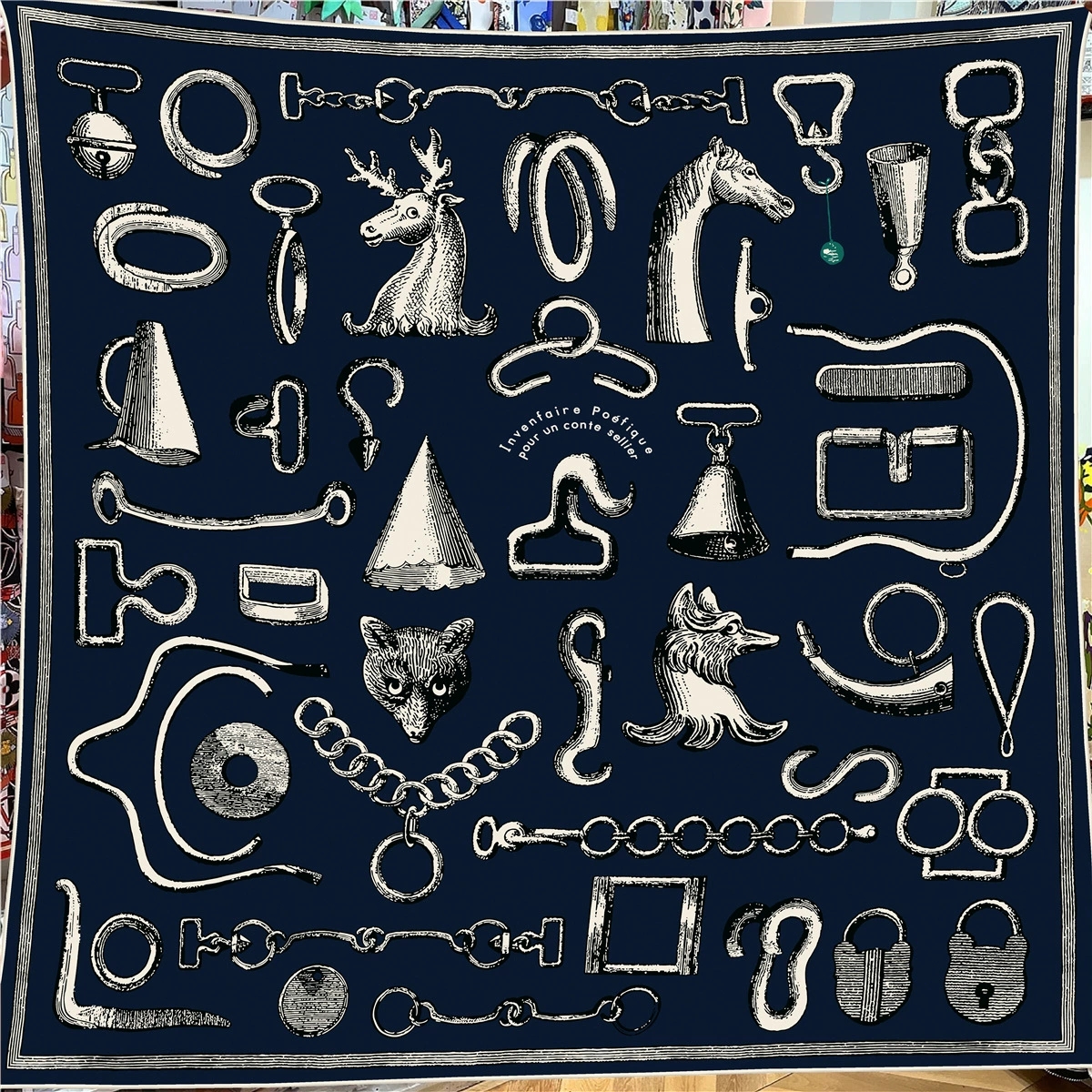 130cm Imitation soie cachemire carré écharpe châle grande écharpe d'hiver femmes marque de luxe imprimé foulards enveloppes Pashmina Hijab