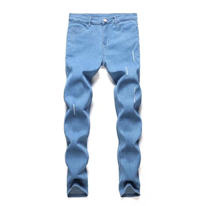 Jean skinny classique pour homme, pantalon en denim, bleu, noir, haute qualité, mode printemps et automne, 2023