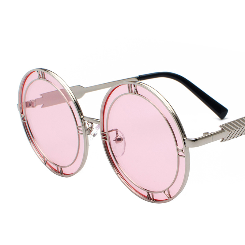 Lunettes de soleil rondes de styliste pour femmes et hommes, marque de luxe élégante, unisexe, Punk, tendance, UV400
