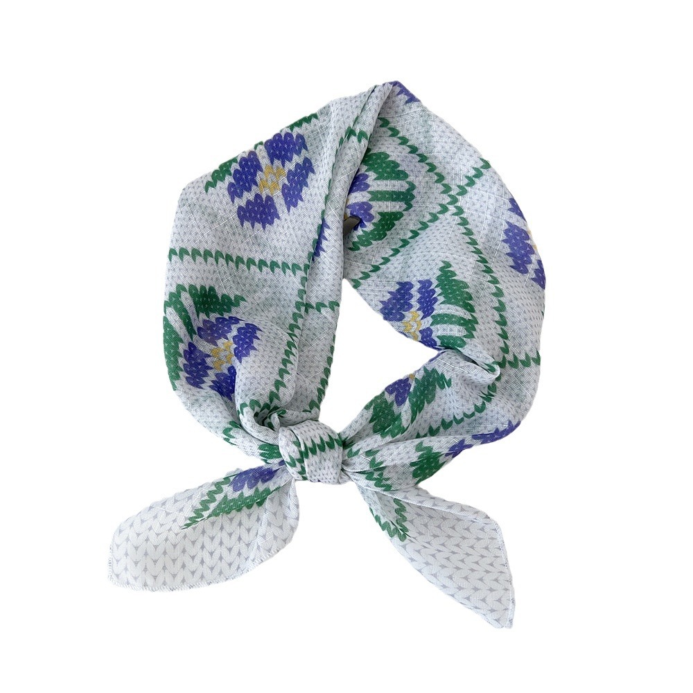 Foulard Carré en Coton de 55cm pour Femme, Bandana à la Mode, Turban, Bandeau de Sauna, Accessoires pour Cheveux