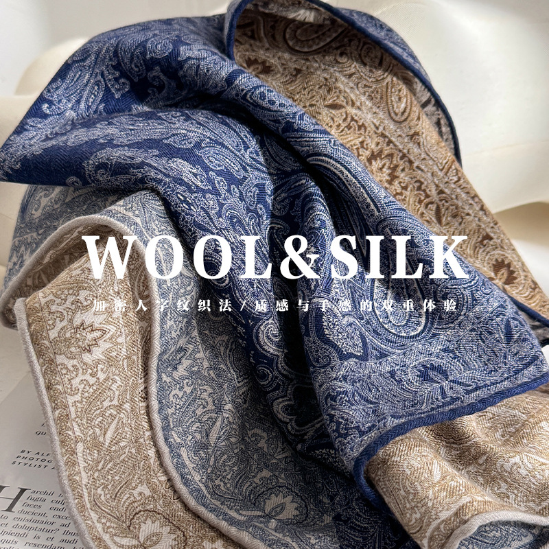 70% laine 30% véritable foulard en soie pour femmes Bandana foulards carrés foulard mûrier mode été plage haute qualité Hijab foulard