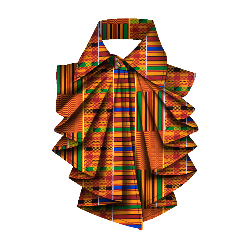 Nouvelle mode imprimé africain Ankara cravate pour femmes Triangle Ankara tissu cravate afrique cravate WYA027