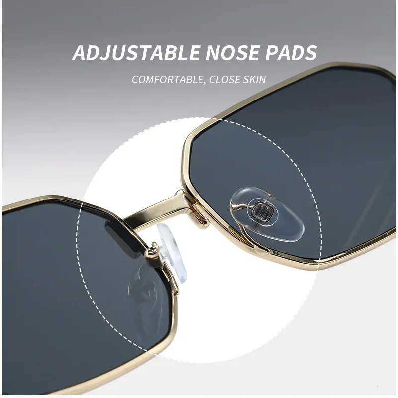 Lunettes de soleil étroites pour hommes, rectangulaires à la mode pour femmes, marque de luxe en métal, lunettes de soleil classiques