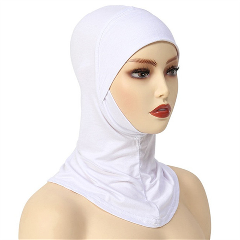 Hijabs musulmans à couverture intégrale pour femme, sous-bonnet en coton modal extensible, bonnet élastique uni, sous-voile, bandeau intérieur, turban Mujer