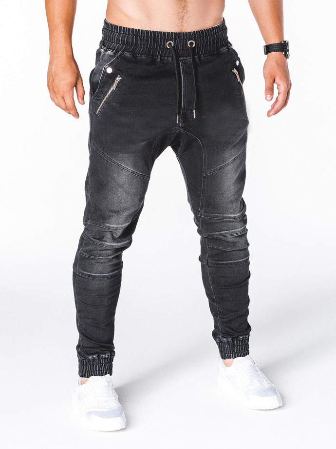 Hommes jean crayon pantalon taille élastique cordon à lacets poches lavé en détresse cheville longueur pantalon 2025 Streetwear Denims