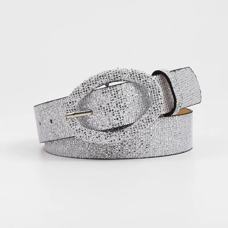 Ceinture pour femme, ceinture de taille en PU doré scintillant, style décontracté, haute qualité, pour femme, AL103