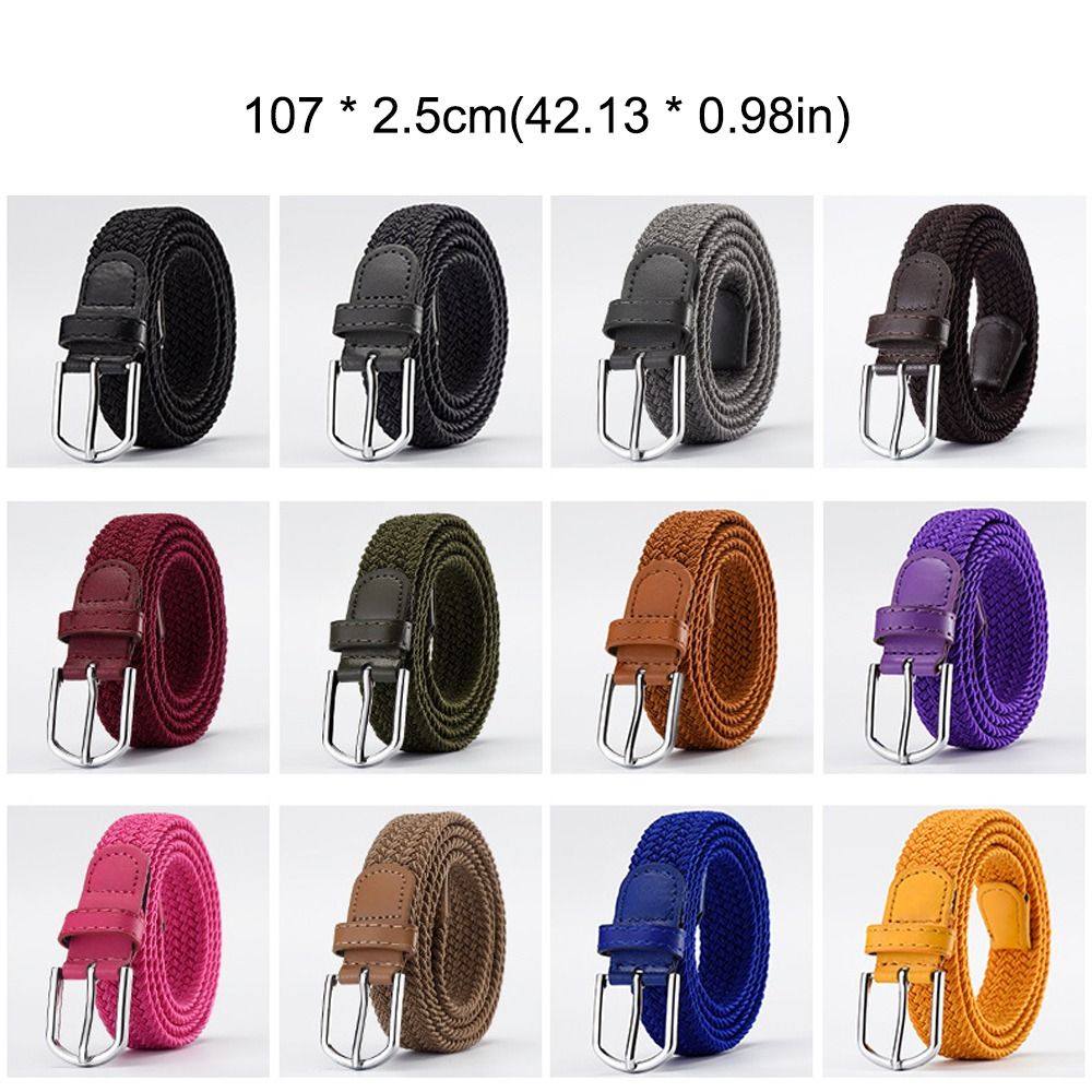 Ceintures tressées en toile extensible, tendance et décontractées, ceinture élastique polyvalente sans trous pour femmes et hommes