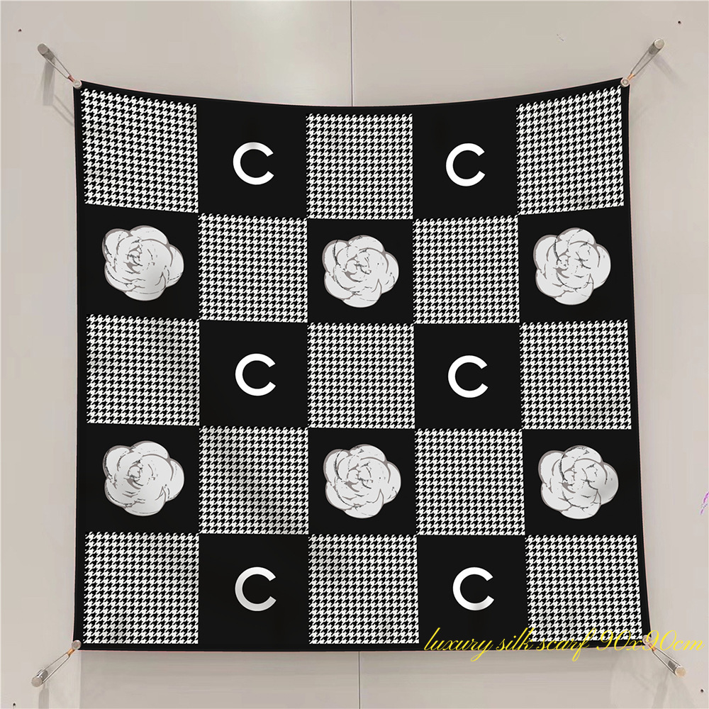 Twill injdocument-Écharpe carrée à carreaux assortie pour femme, châle de protection solaire de voyage en plein air, grand, écharpe de sauna, écharpe de luxe