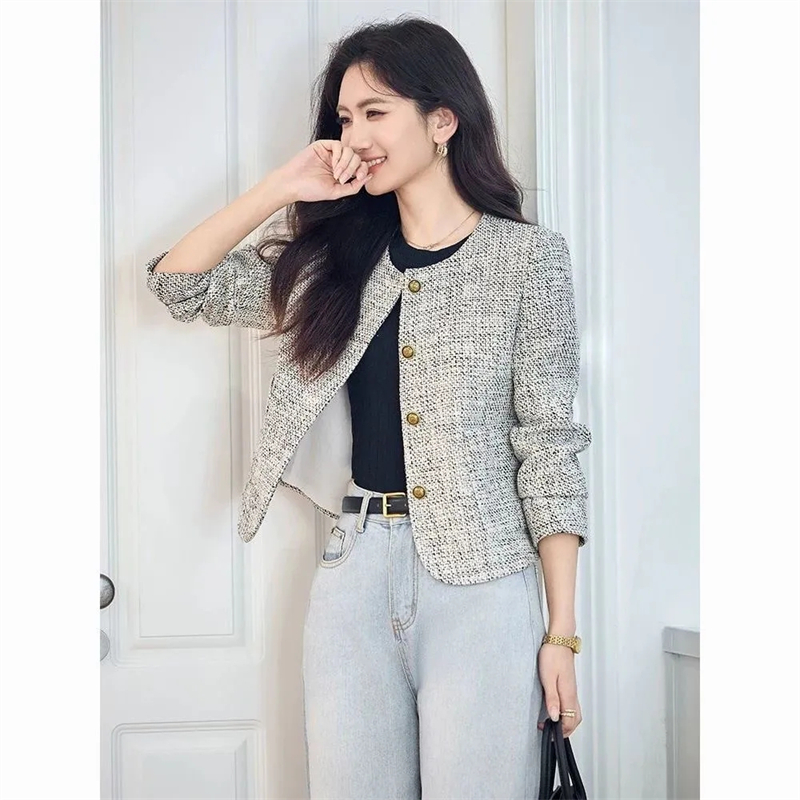 Nouvelle veste femme 2025 printemps automne élégant Version coréenne femme manteau Design sens tempérament à manches longues dames manteau